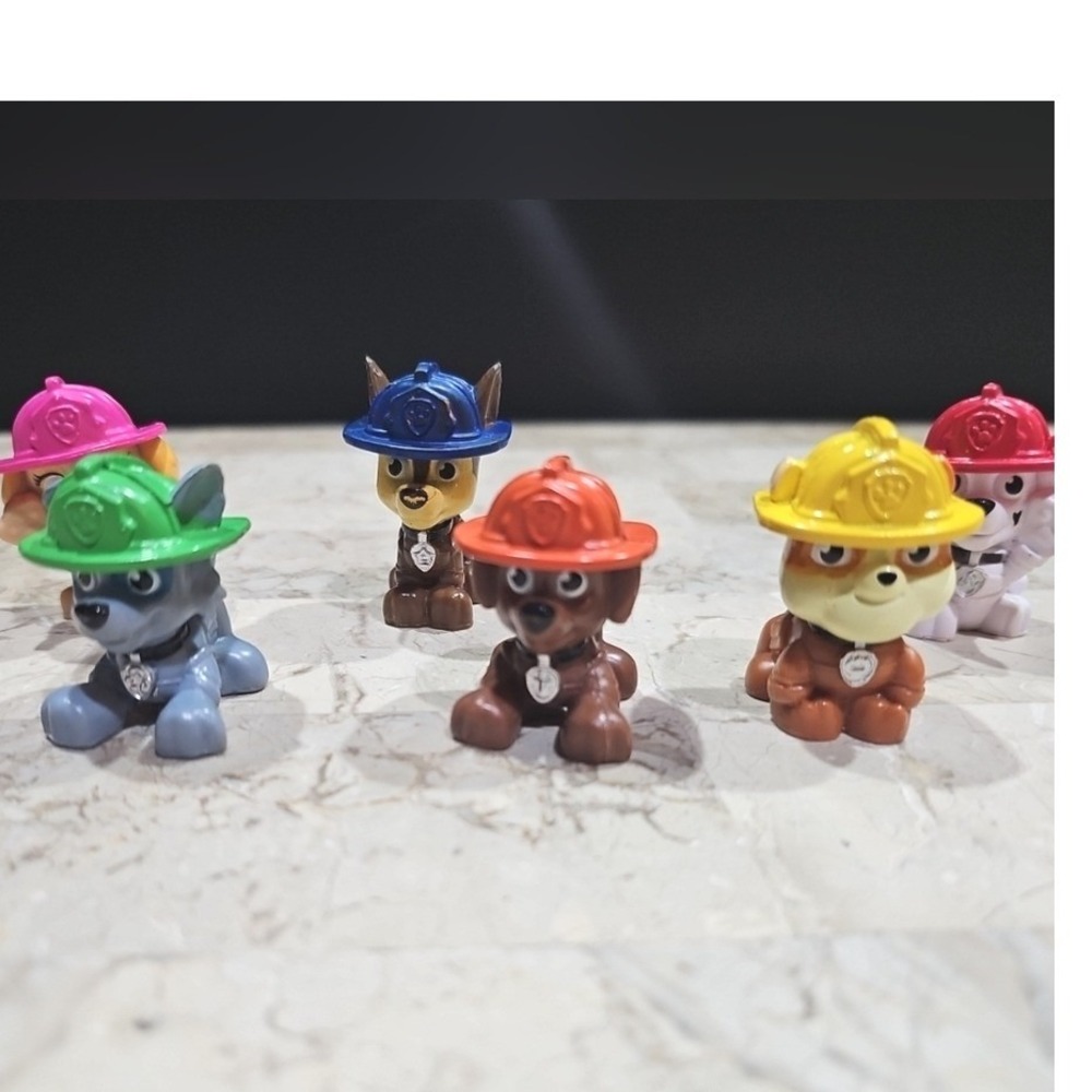 Paw Patrol Mini Figure Lot 6pc Chase Marshall Skye Rocky Zuma Rubble 00316YKF